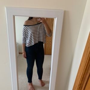 Off the shoulder Abercrombie crop top